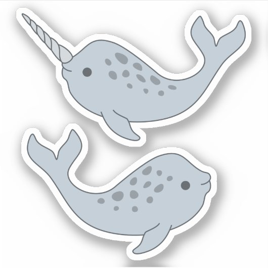 Stickers Vinyle Narwhal (Devant)