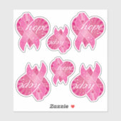 Stickers Vinyle Pink Ribbon Hope (Feuille)