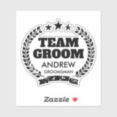 stickers vinyle Team Groom personnalisés pour groo (Feuille)