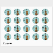 Stickers violon lettre V (Feuille)