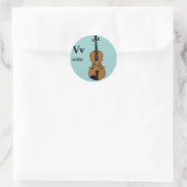 Stickers violon lettre V (Sac)
