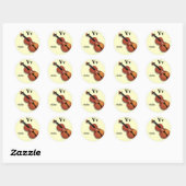 Stickers violon lettre V (Feuille)