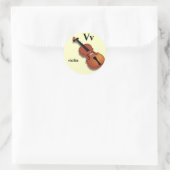Stickers violon lettre V (Sac)