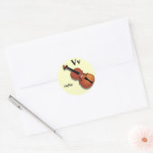 Stickers violon lettre V (Enveloppe)