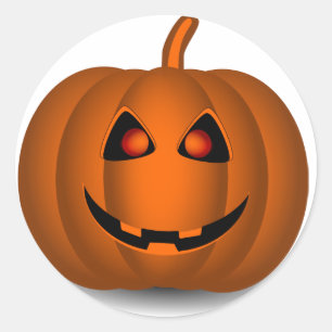 Stickers Visage Citrouille Halloween