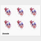 Stickers Visage Clown Halloween malin (Feuille)