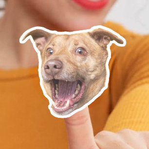 Stickers Visage de chien personnalisés Don de ma