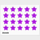 Stickers Visage de l'étoile violette (Feuille)
