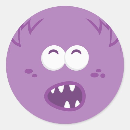 Stickers Visage de Monster Violet (Devant)