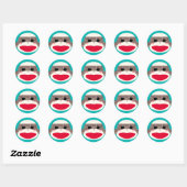 Stickers Visage de singe de choc (Feuille)