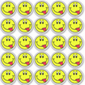 Stickers Visage Emoji de langue stupide (Devant)