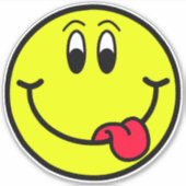 Stickers Visage Emoji de langue stupide (Devant)