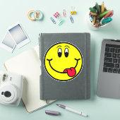 Stickers Visage Emoji de langue stupide (Couverture iPad)