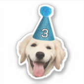 Stickers visage maman chien, Personnalisé visage f (Devant)