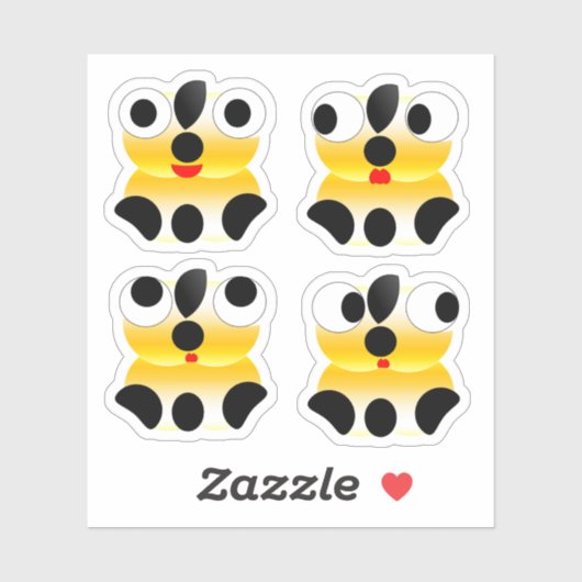 Stickers Visage mignon (Feuille)
