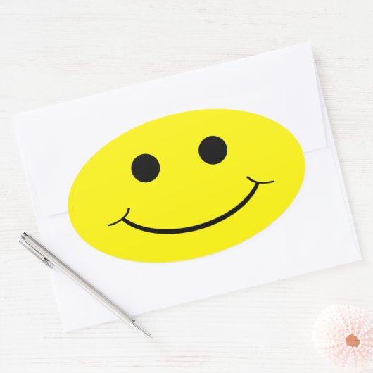 Stickers Visage Ovale Jaune (Enveloppe)