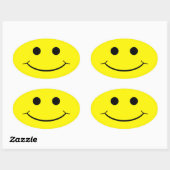 Stickers Visage Ovale Jaune (Feuille)