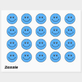 Stickers Visage Souriant bleu 0001 (Feuille)