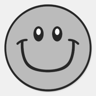 Stickers Visage Souriant Gris 0003