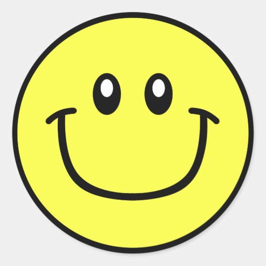 Stickers Visage Souriant Jaune 0003 (Devant)