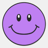 Stickers Visage Souriant Purple 0001 (Devant)