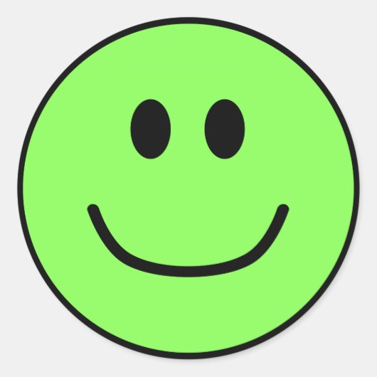 Stickers Visage Souriant Vert 0002 (Devant)