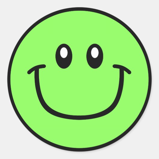 Stickers Visage Souriant Vert 0003 (Devant)