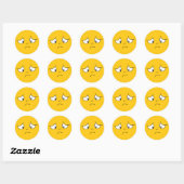 Stickers Visage Triste Orange (Feuille)