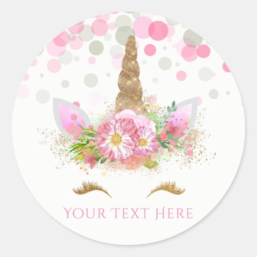 Stickers Visage Unicorne (Devant)