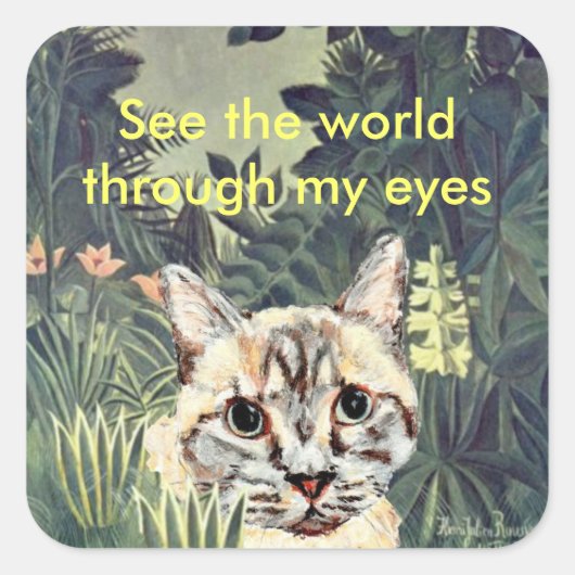 Stickers : "Voir le monde à travers mes yeux" chat (Devant)