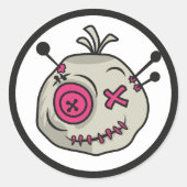 Stickers Voodoo Token Classic Round (Devant)