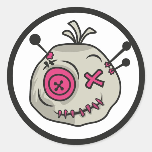 Stickers Voodoo Token Classic Round (Devant)