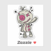 Stickers Voodoo Token extra-petits 3" x 3"Vinyl (Feuille)