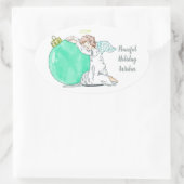 Stickers voor aangepaste kersttekst (Tas)