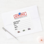 Stickers voor aangepaste serviceherinnering (Envelop)