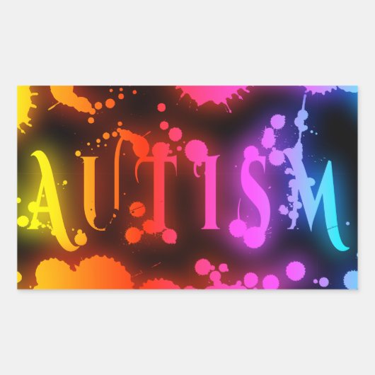 Stickers voor Autism Rectangle (Voorkant)