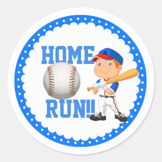 Stickers voor Baseball Classic Round Home Run