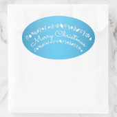 Stickers voor blauwe en witte pretkerst (Tas)