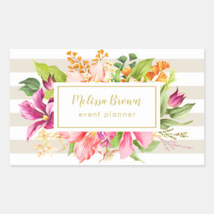 Stickers voor bloemen roze pastaafvormer