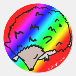 Stickers voor Cute Rainbow Hedgel