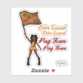 Stickers voor de kleurenbewaking van de vlag (Red  (Vel)