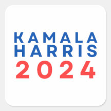 Stickers voor de presidentsverkiezingen van Kamala