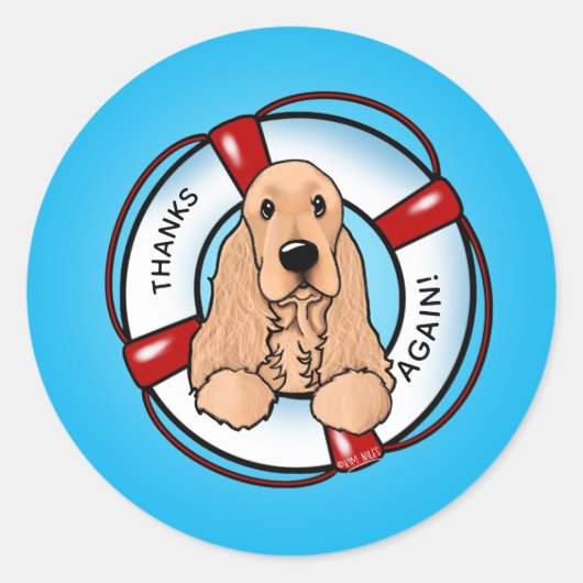 Stickers voor de redding van Cocker Spaniel (Voorkant)