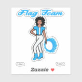 Stickers voor de Ring van het vlaggenteam ( blauw  (Vel)
