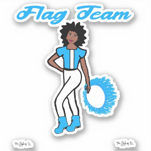 Stickers voor de Ring van het vlaggenteam ( Blauw (Voorkant)