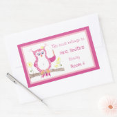 Stickers voor de roze Owl Teacher Library (Envelop)