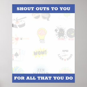 Stickers voor erkenning poster beloning werknemers