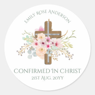 Stickers voor Floral Cross Bevestiging Gepersonali