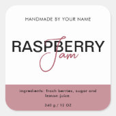 Stickers voor frambozenjam-productlabel Verpakking (Voorkant)