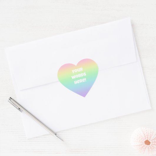 Stickers voor gepersonaliseerde pasteelregenboogen (Envelop)